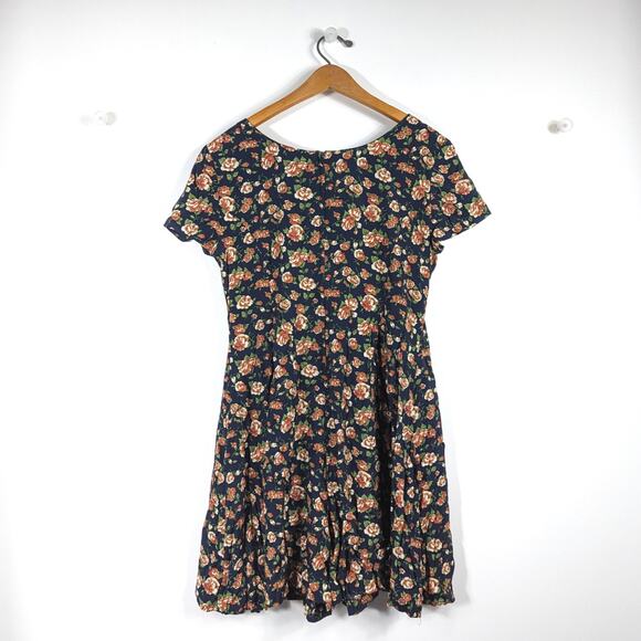 Vintage Express Romper Women's Size 1/2 Floral 90s Flowy Shorts - Picture 5 of 7